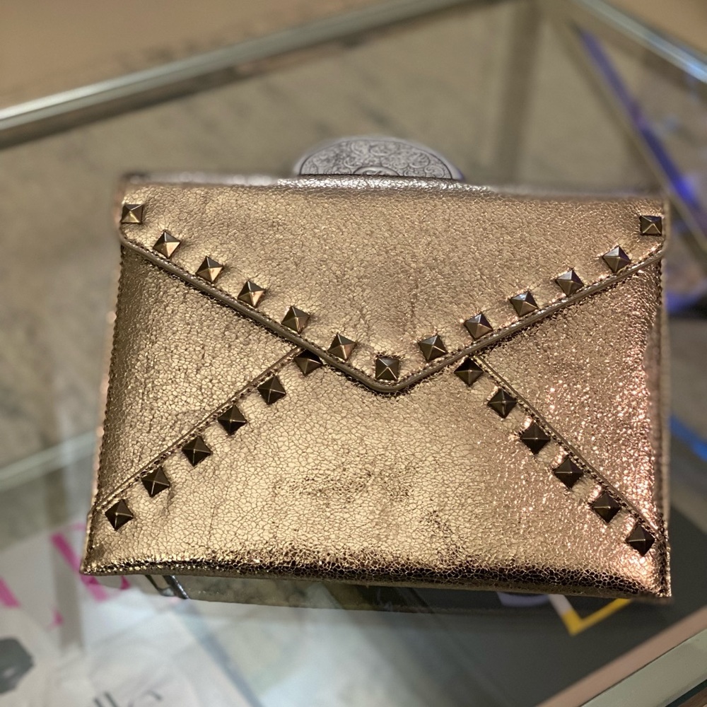 ‼️Sale‼️ Design Lab metallic clutch with studs
